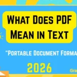 What Does PDF Mean in Text